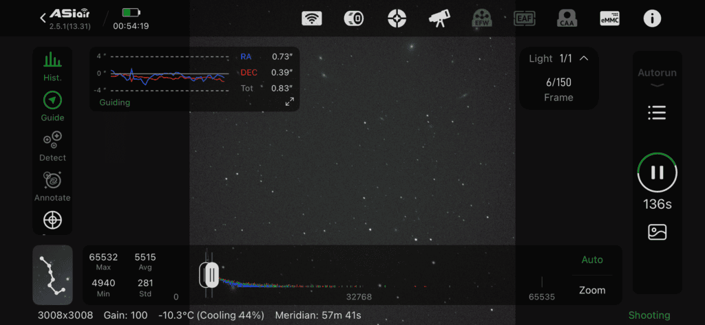 Running an autorun session with the ASIAir Plus