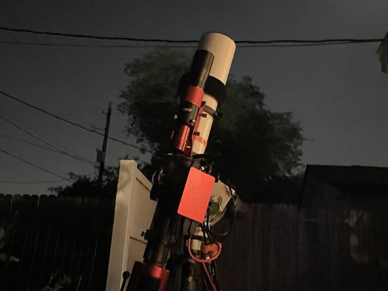 Current Astrophotography rig which includes a Svbony SV503 70mm Telescope, A ZWO ASI533MC Pro Camera and a Star Adventurer GTI Star Tracker