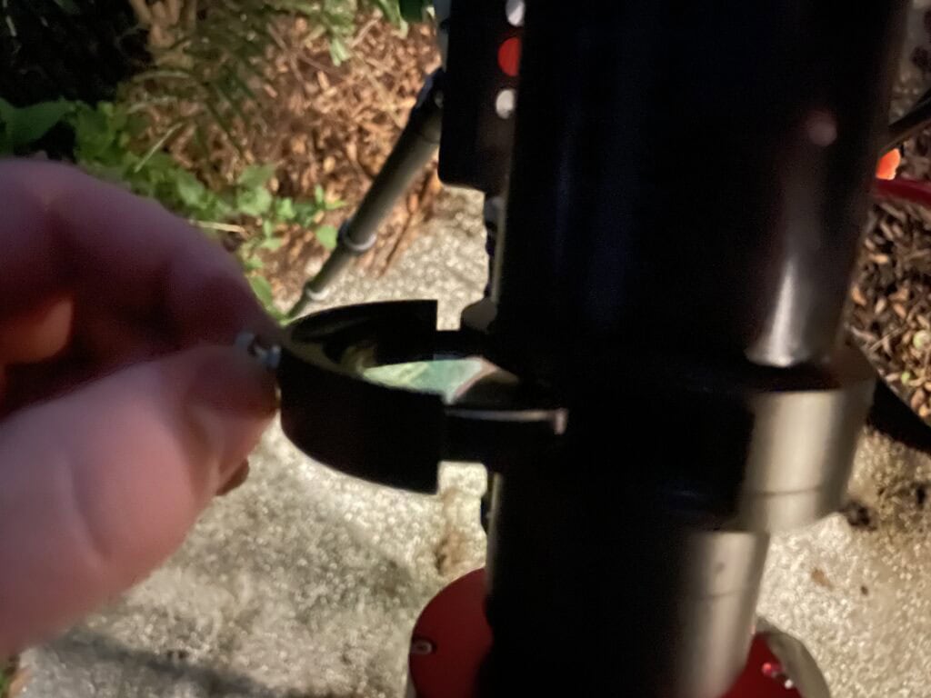 Pulling the optolong L-Pro filter out of a filter drawer