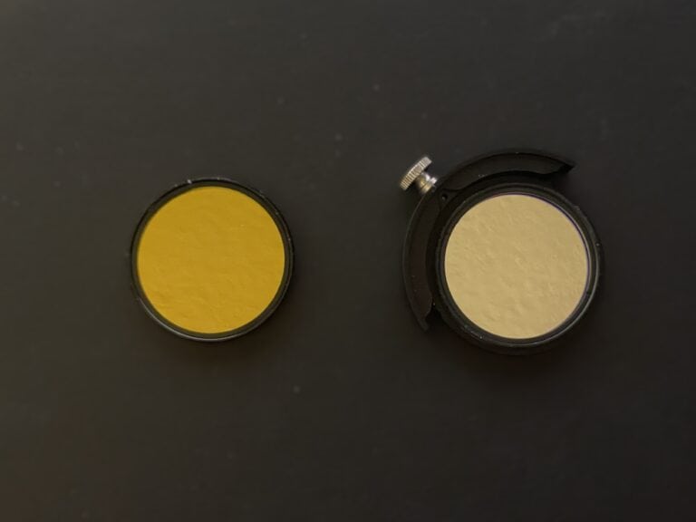 set of two filters on a black background