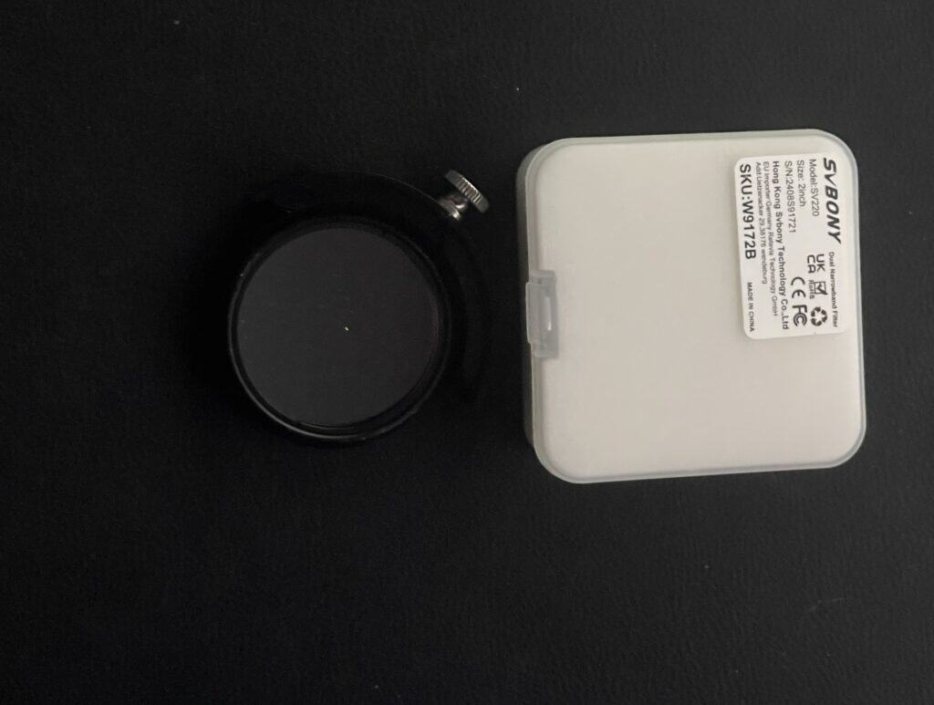 SVBONY SV220 dual-band filter used to image the Rosette Nebula under light pollution
